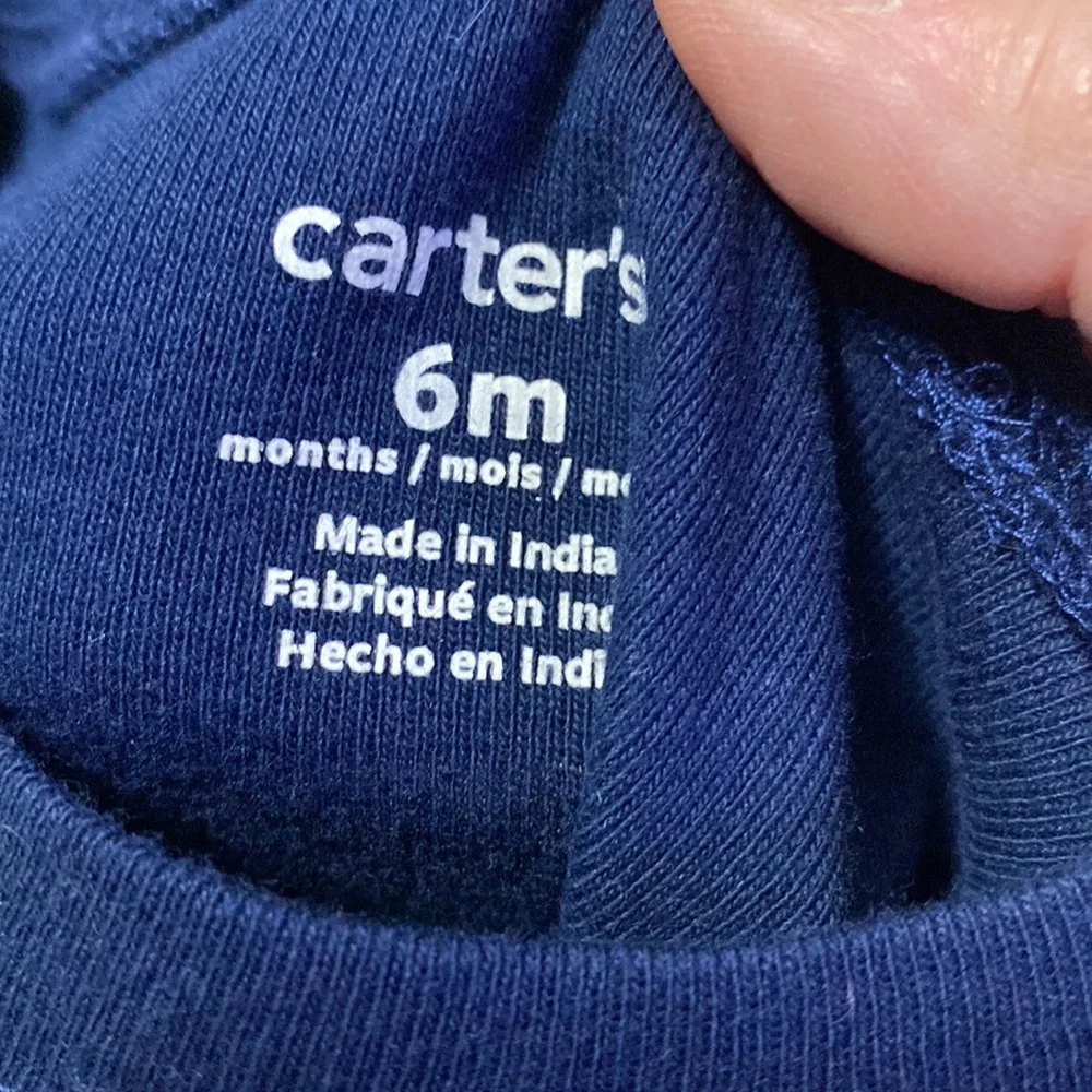 2 Carter’s Baby Boy Outfits. Long Sleeve Onesies and pants. 6 mos. - Picture 8 of 15